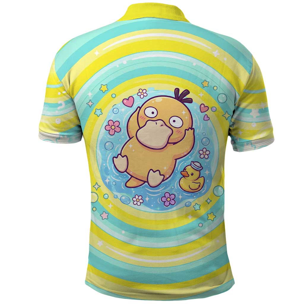 Psyduck Polo Shirt Vibrant Kawaii Splash Art