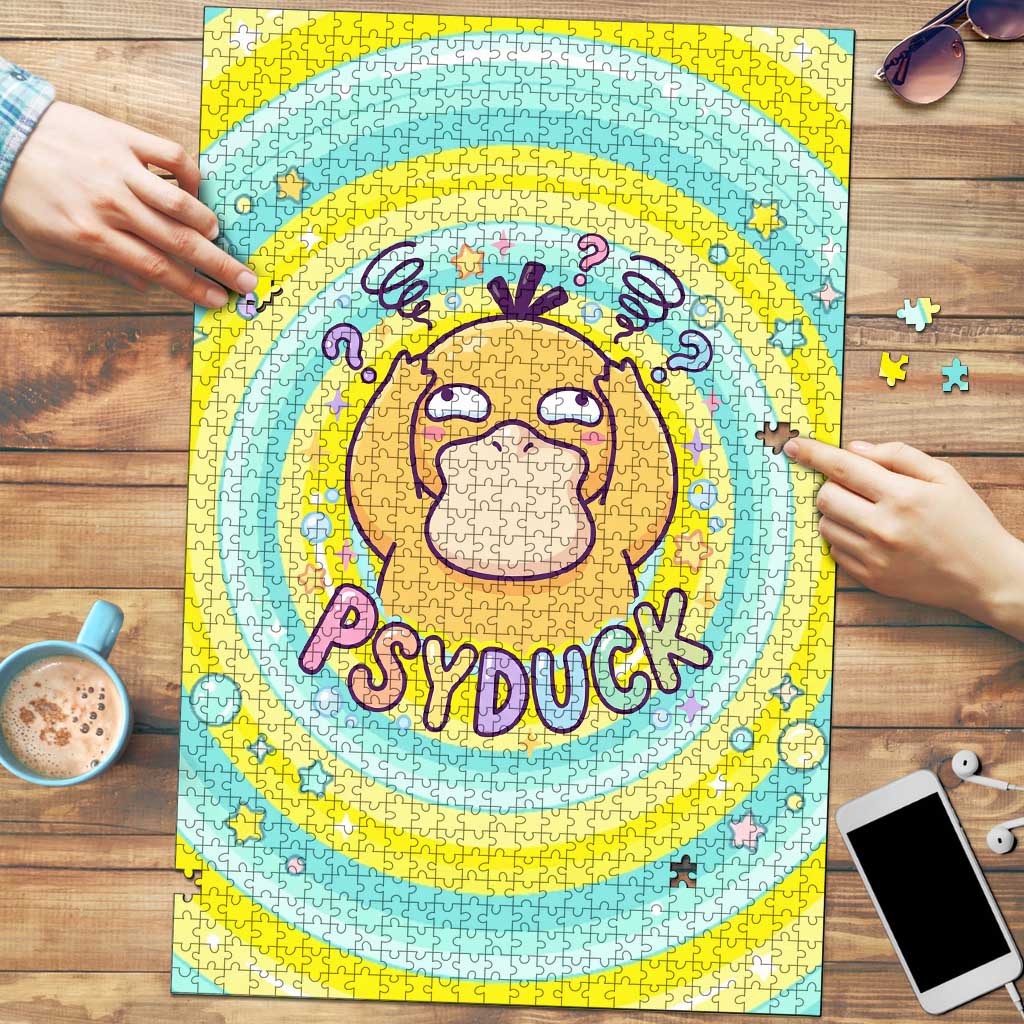 Psyduck Puzzle Vibrant Kawaii Splash Art