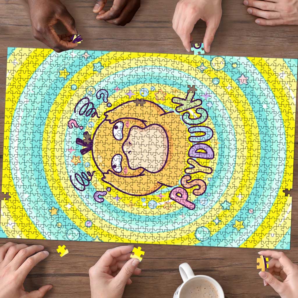 Psyduck Puzzle Vibrant Kawaii Splash Art