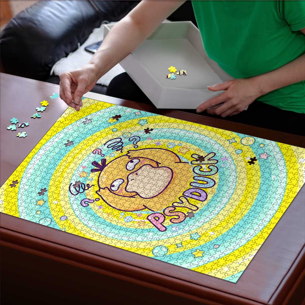 Psyduck Puzzle Vibrant Kawaii Splash Art