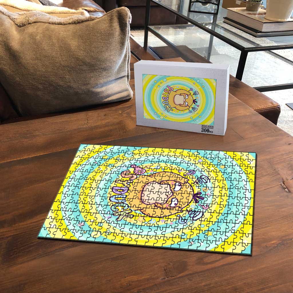 Psyduck Puzzle Vibrant Kawaii Splash Art