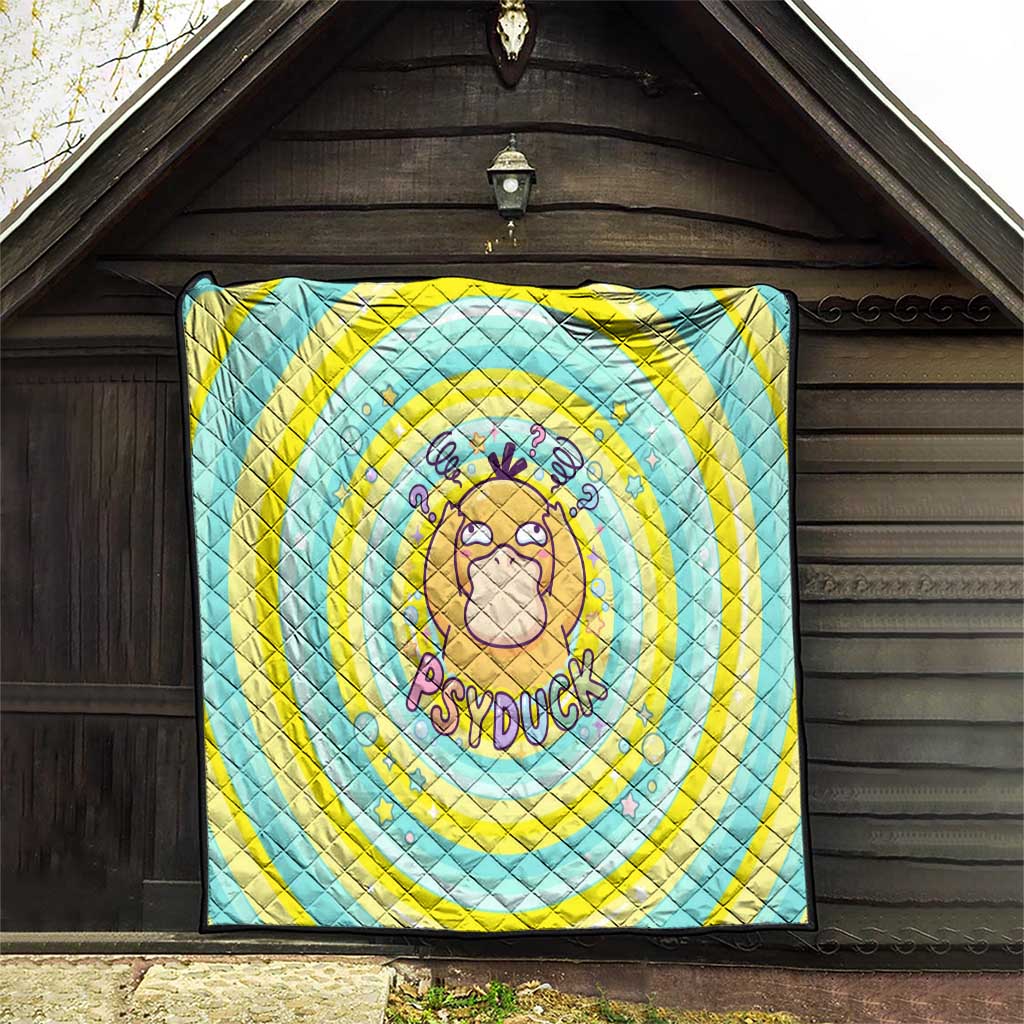 Psyduck Quilt Vibrant Kawaii Splash Art
