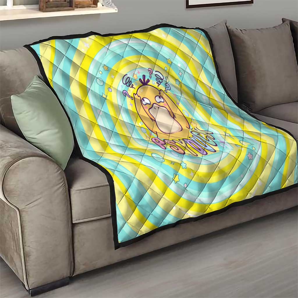Psyduck Quilt Vibrant Kawaii Splash Art
