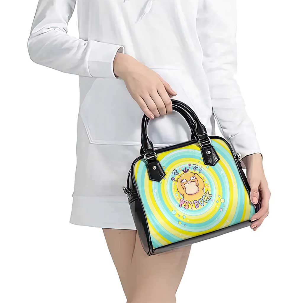 Psyduck Shoulder Handbag Vibrant Kawaii Splash Art