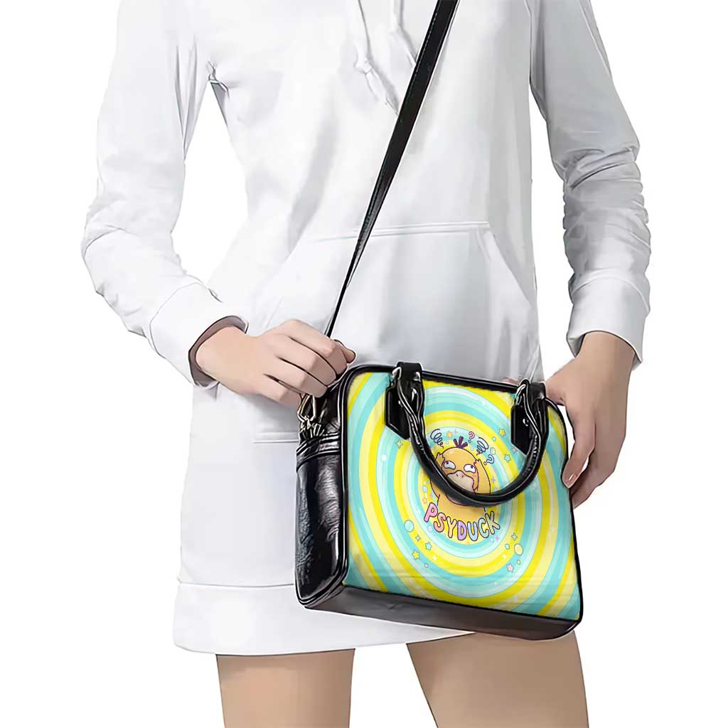 Psyduck Shoulder Handbag Vibrant Kawaii Splash Art