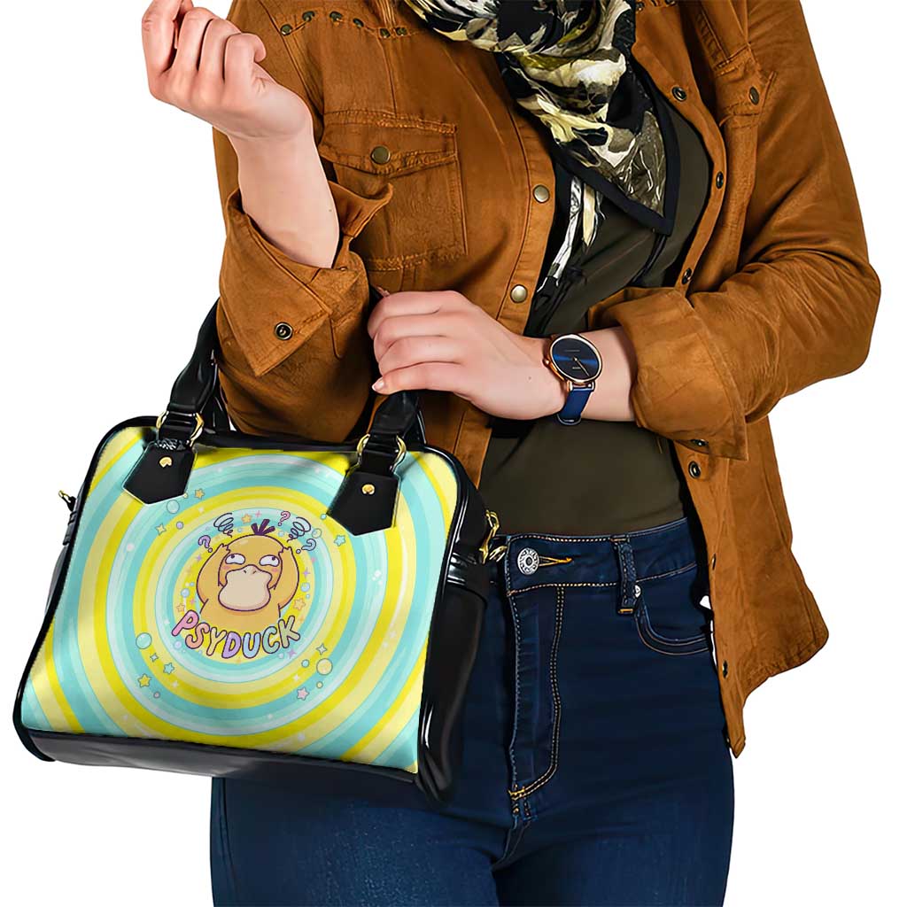 Psyduck Shoulder Handbag Vibrant Kawaii Splash Art