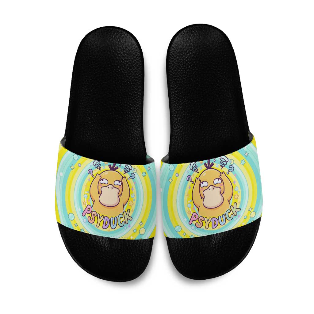 Psyduck Slide Sandals Vibrant Kawaii Splash Art