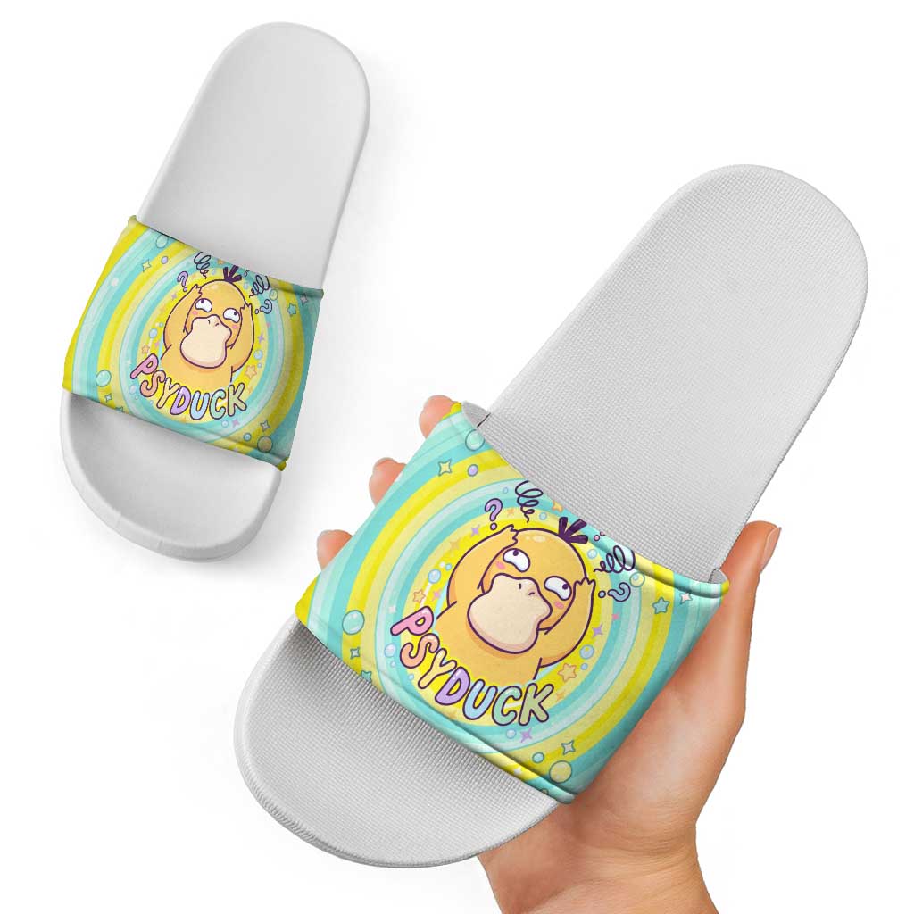 Psyduck Slide Sandals Vibrant Kawaii Splash Art