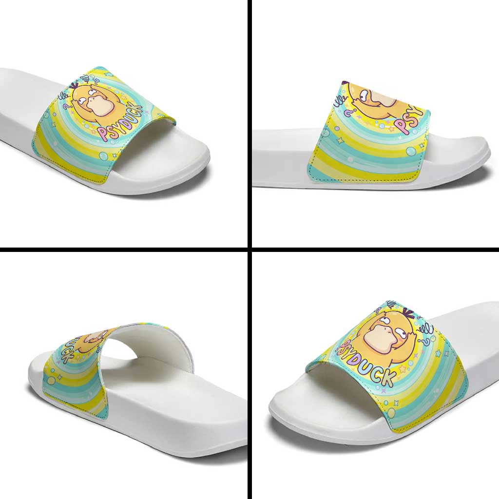 Psyduck Slide Sandals Vibrant Kawaii Splash Art