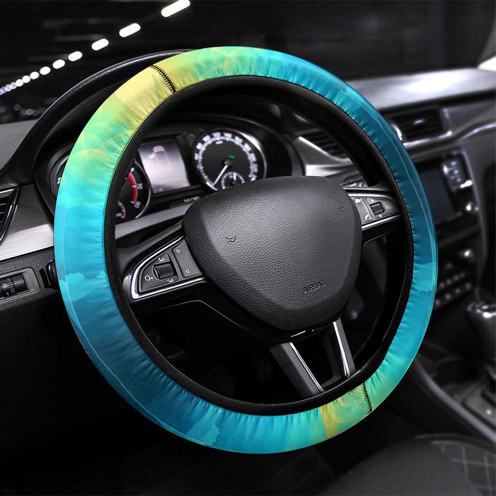 Psyduck Steering Wheel Cover Vibrant Kawaii Splash Art