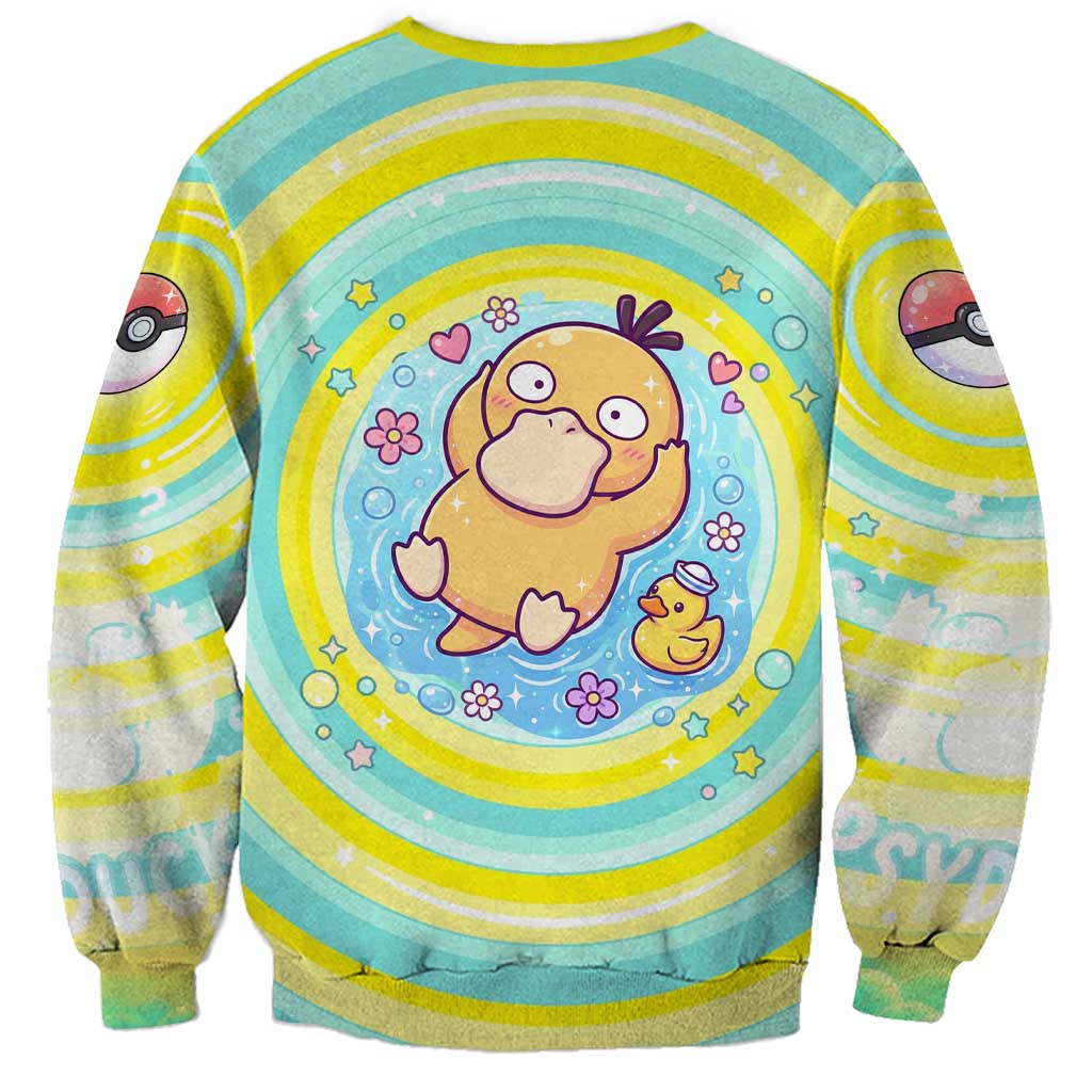 Psyduck Sweatshirt Vibrant Kawaii Splash Art