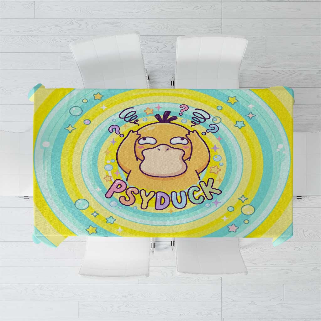 Psyduck Tablecloth Vibrant Kawaii Splash Art