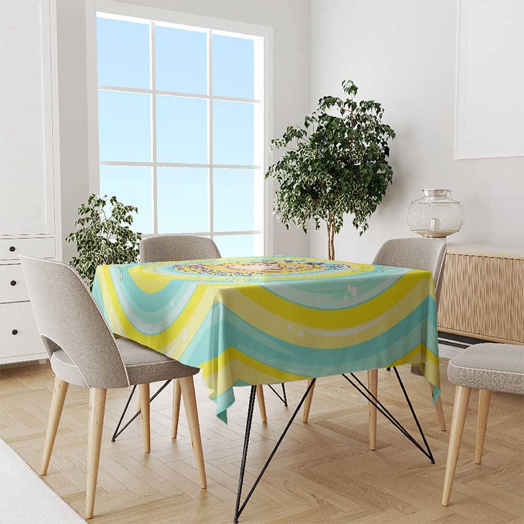 Psyduck Tablecloth Vibrant Kawaii Splash Art