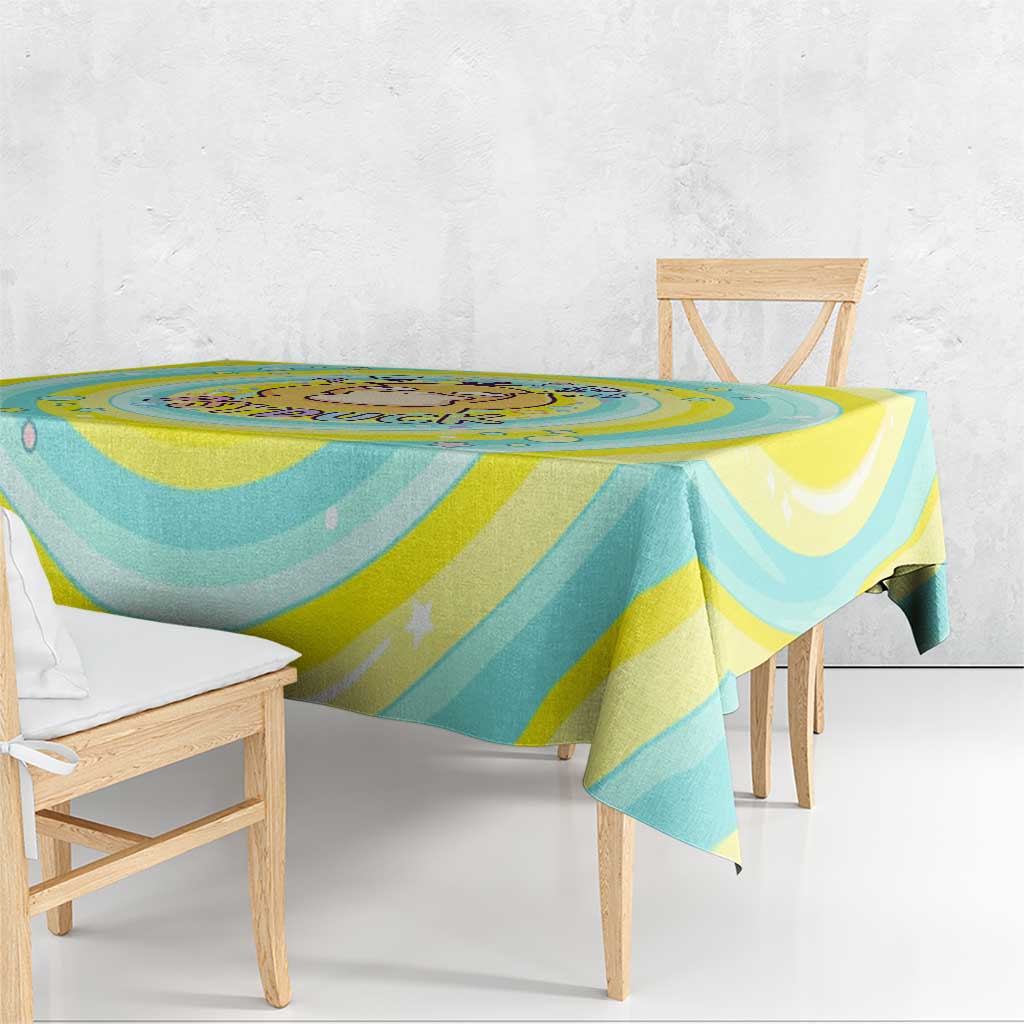 Psyduck Tablecloth Vibrant Kawaii Splash Art