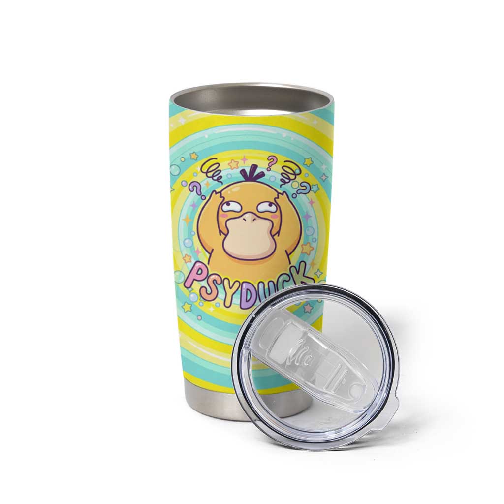 Psyduck Tumbler Cup Vibrant Kawaii Splash Art