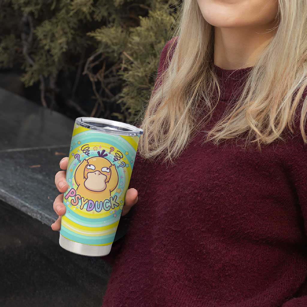 Psyduck Tumbler Cup Vibrant Kawaii Splash Art