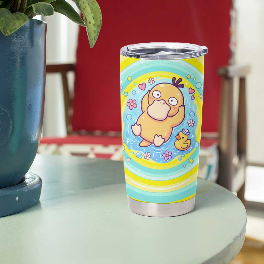 Psyduck Tumbler Cup Vibrant Kawaii Splash Art