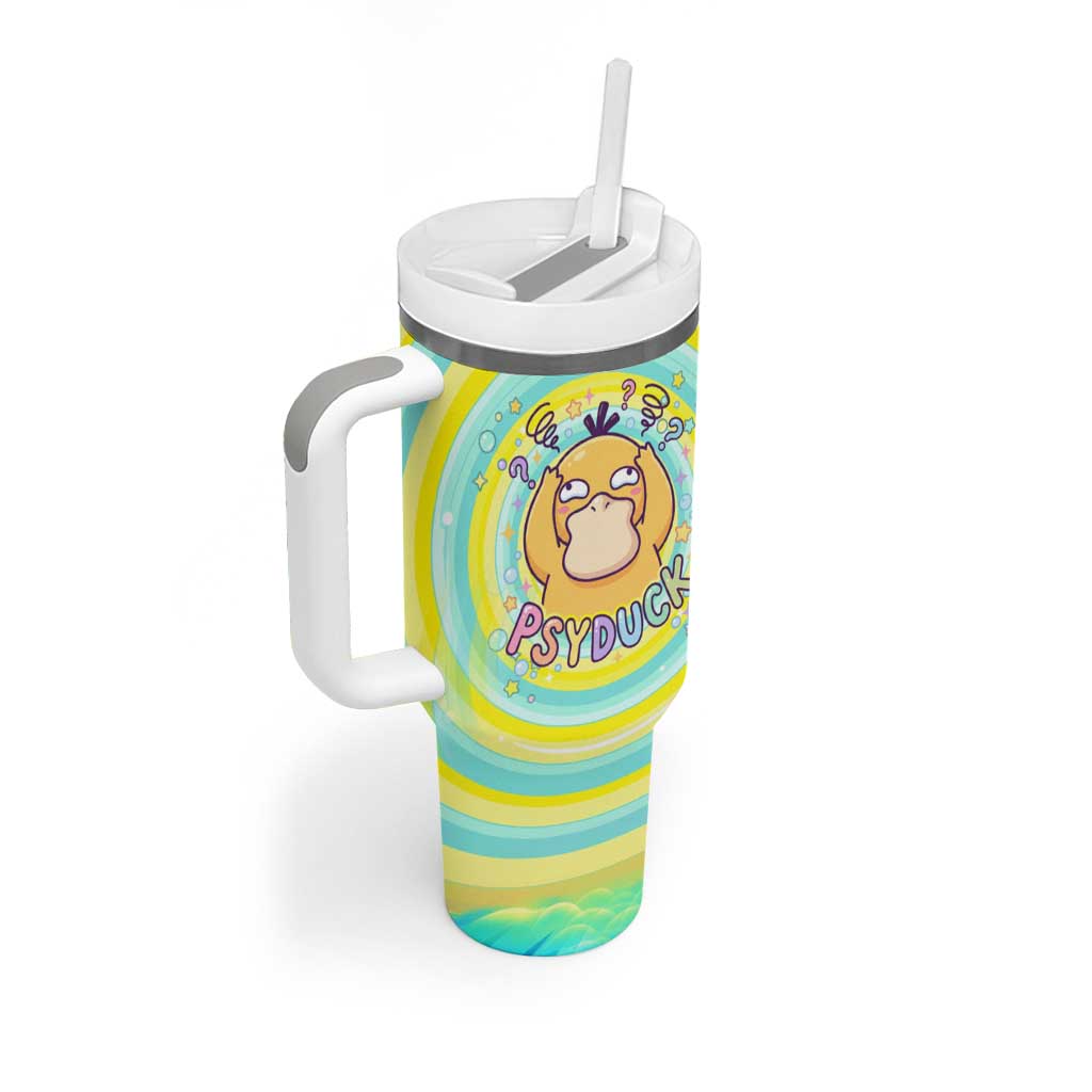 Psyduck Tumbler With Handle Vibrant Kawaii Splash Art