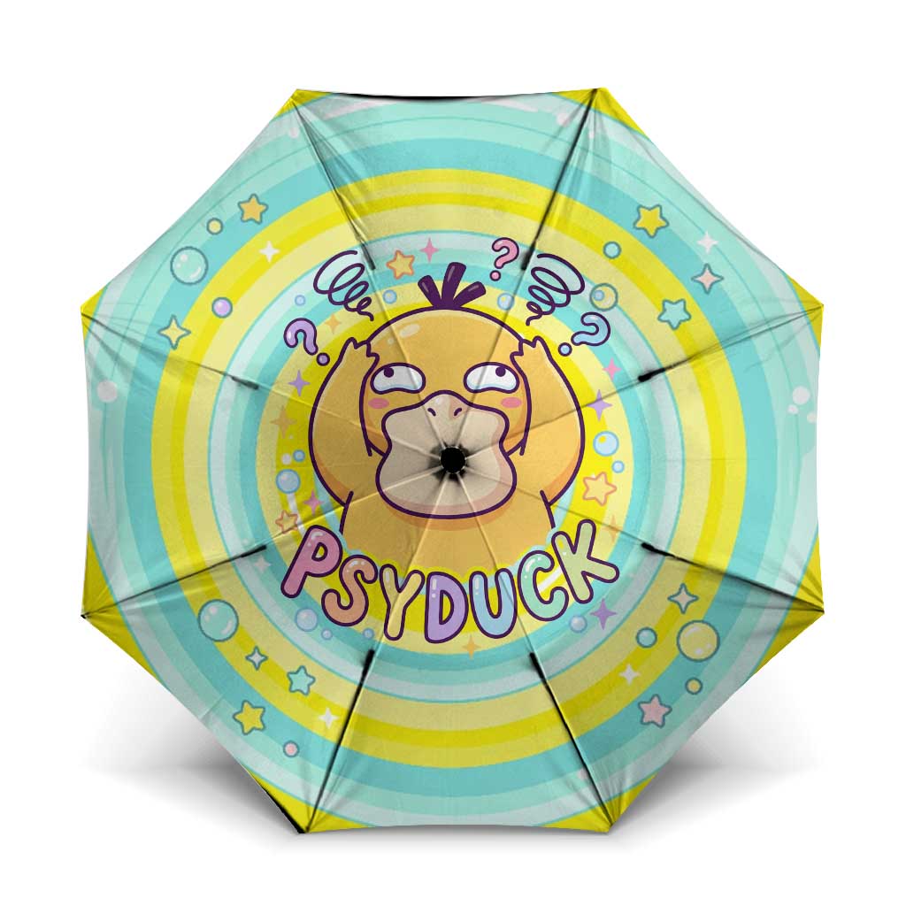 Psyduck Umbrella Vibrant Kawaii Splash Art