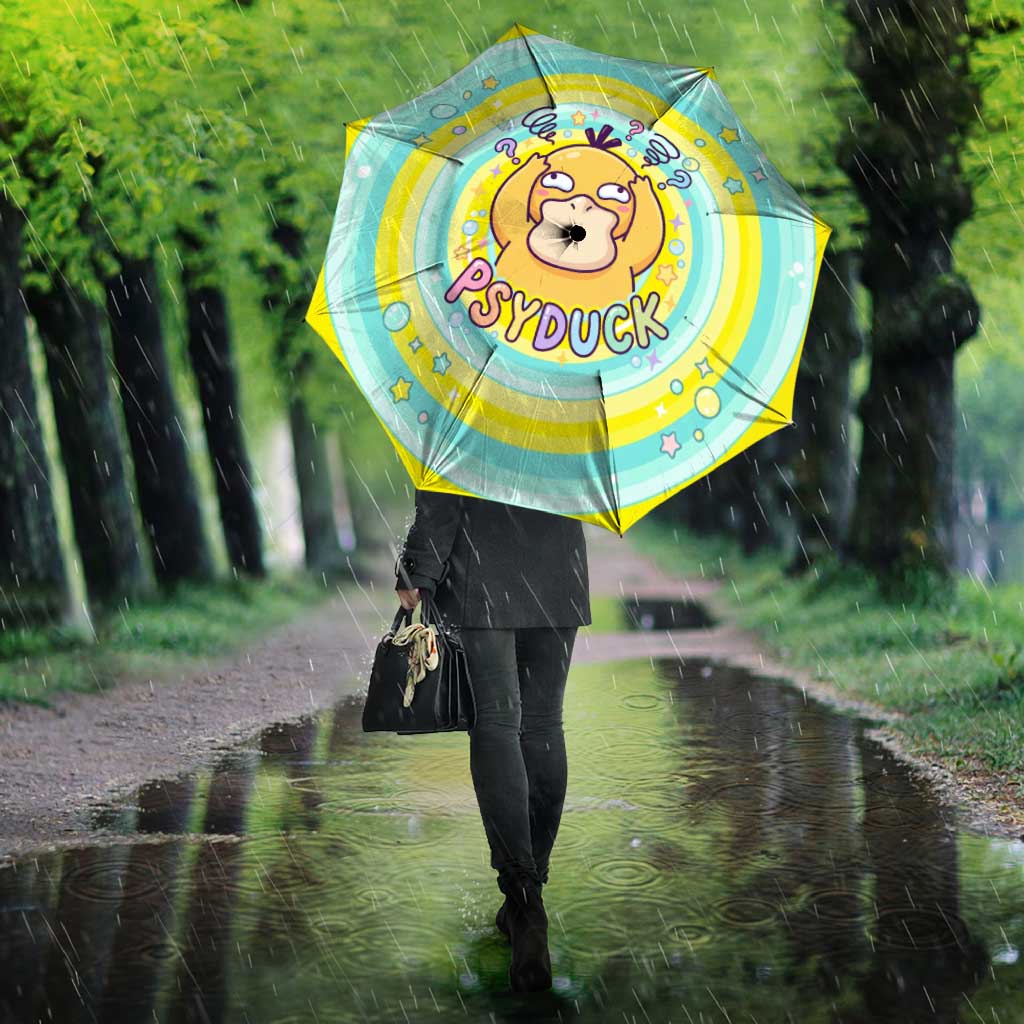 Psyduck Umbrella Vibrant Kawaii Splash Art
