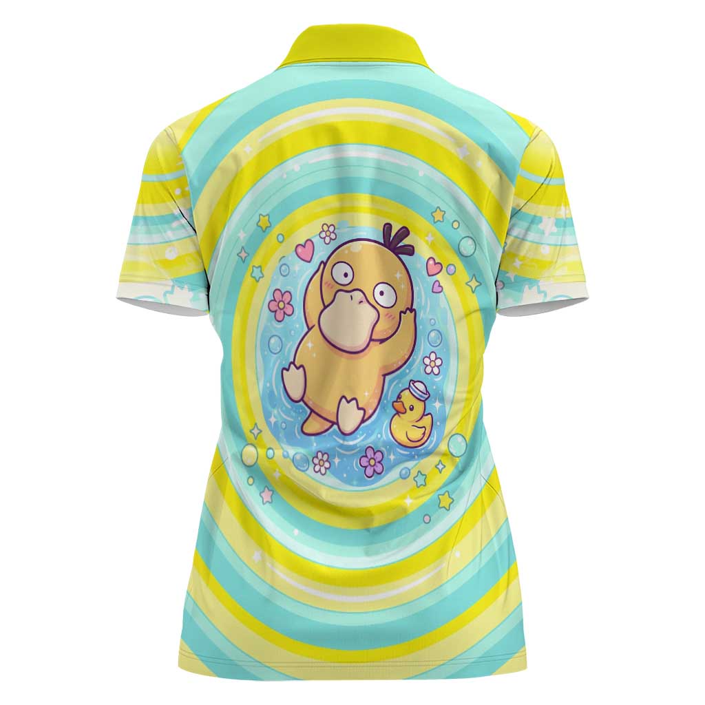 Psyduck Women Polo Shirt Vibrant Kawaii Splash Art