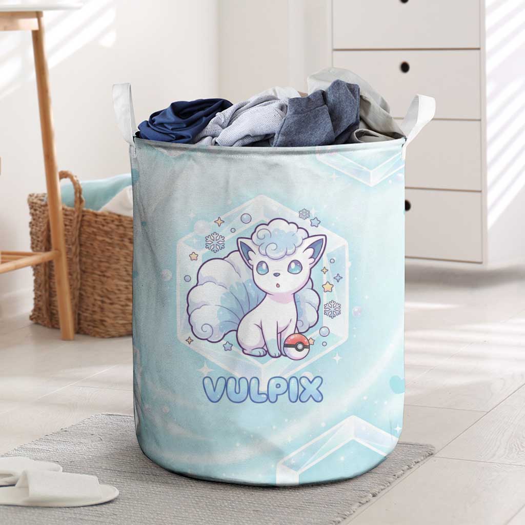 Vulpix Laundry Basket Frosted Pastel Ice Crystal Art
