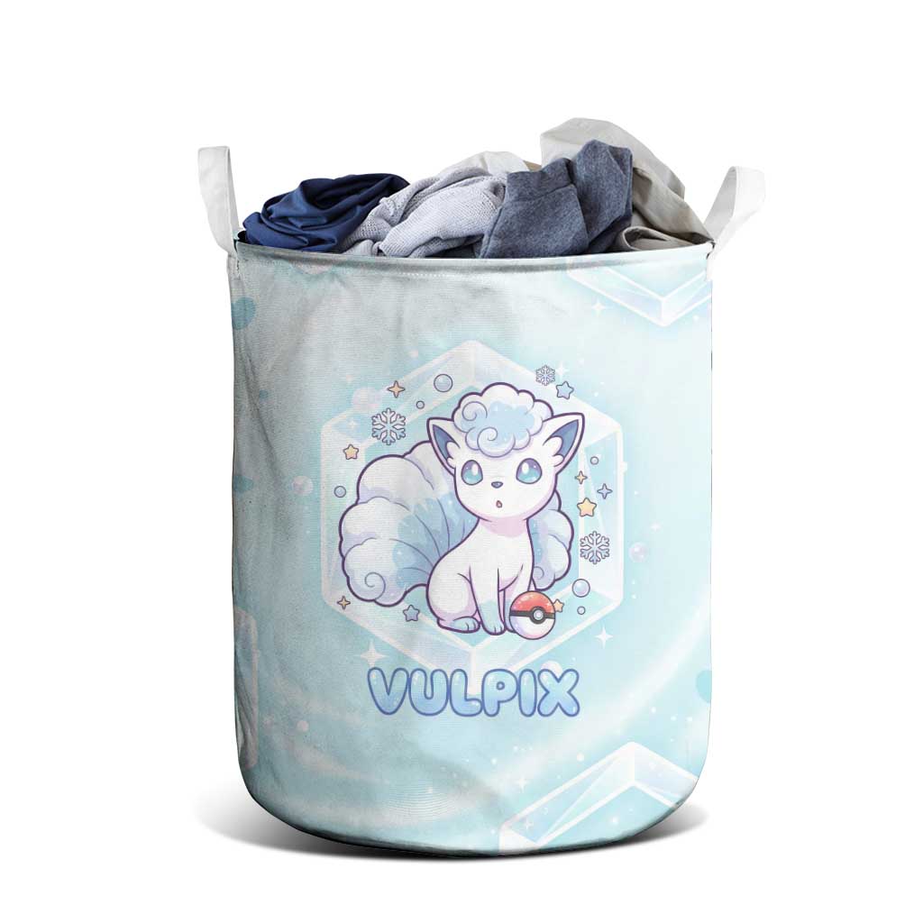 Vulpix Laundry Basket Frosted Pastel Ice Crystal Art