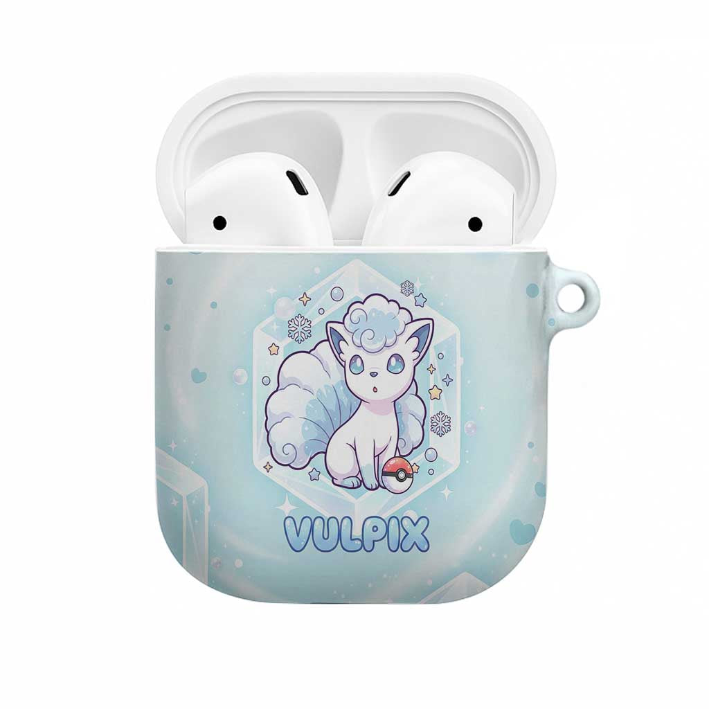 Vulpix AirPods Case Frosted Pastel Ice Crystal Art