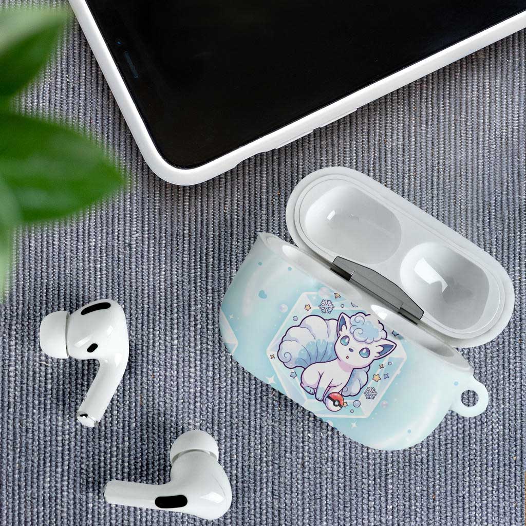 Vulpix AirPods Case Frosted Pastel Ice Crystal Art
