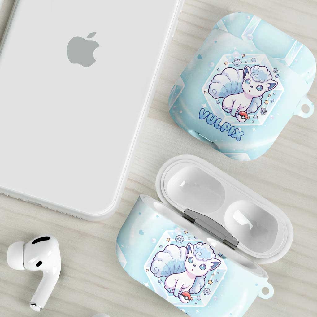 Vulpix AirPods Case Frosted Pastel Ice Crystal Art