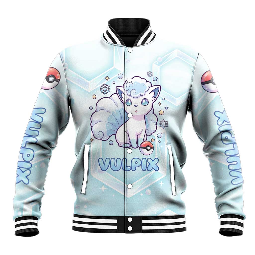 Vulpix Baseball Jacket Frosted Pastel Ice Crystal Art