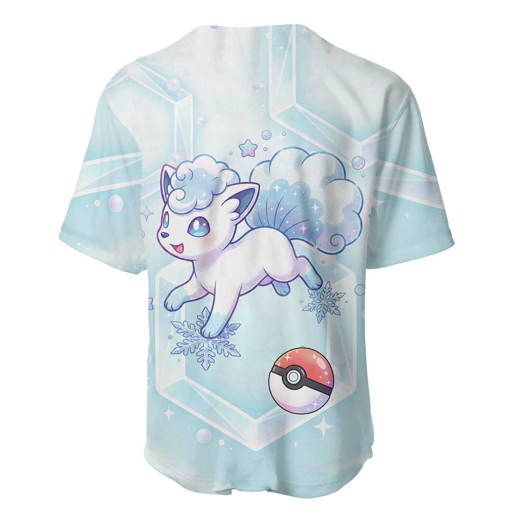 Vulpix Baseball Jersey Frosted Pastel Ice Crystal Art