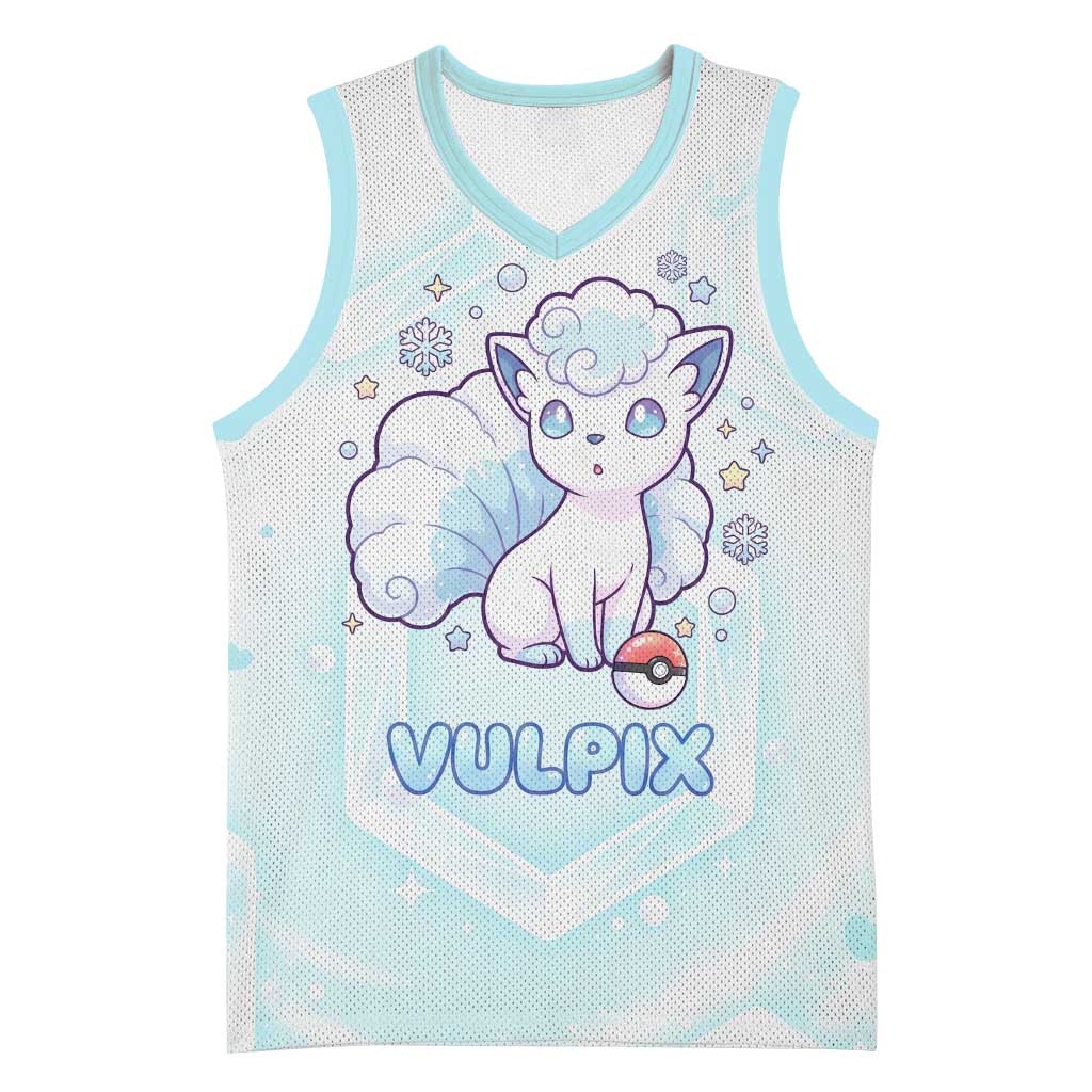 Vulpix Basketball Jersey Frosted Pastel Ice Crystal Art