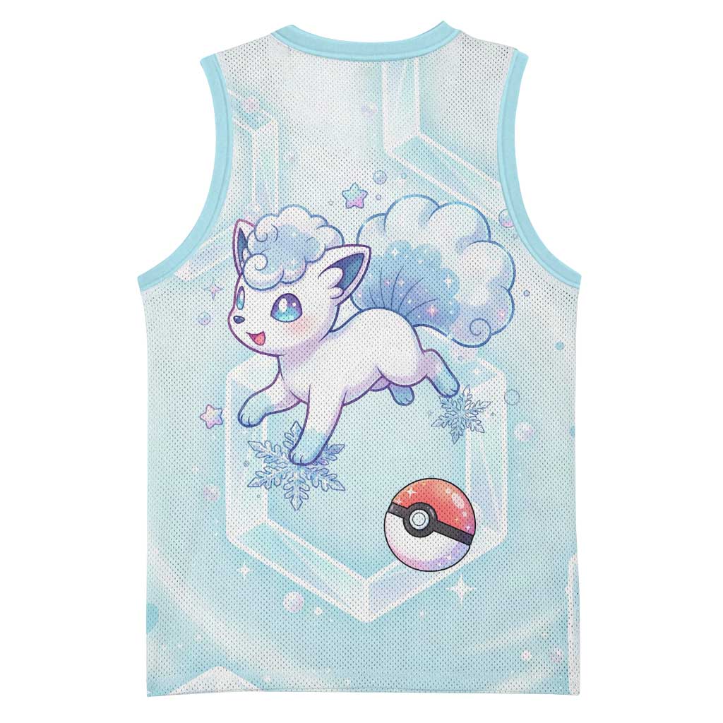 Vulpix Basketball Jersey Frosted Pastel Ice Crystal Art