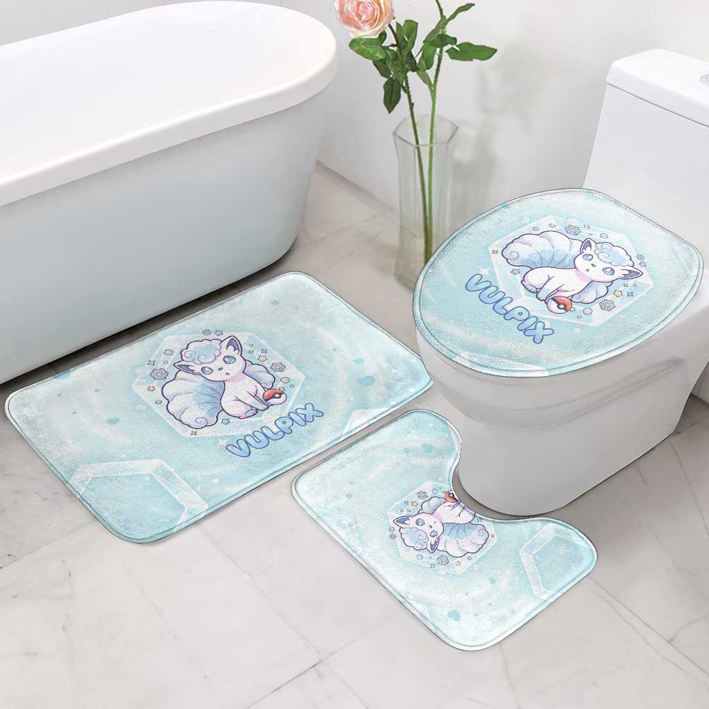 Vulpix Bathroom Set Frosted Pastel Ice Crystal Art