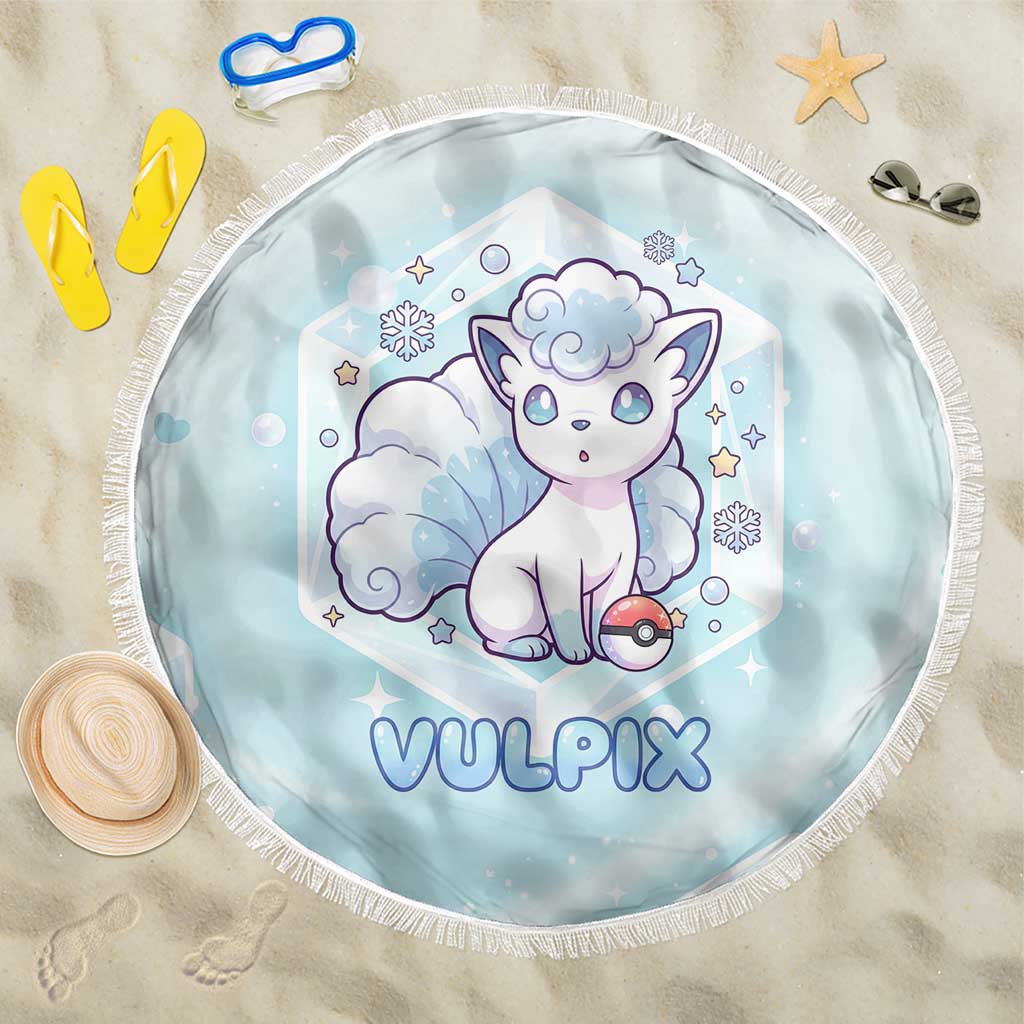 Vulpix Beach Blanket Frosted Pastel Ice Crystal Art