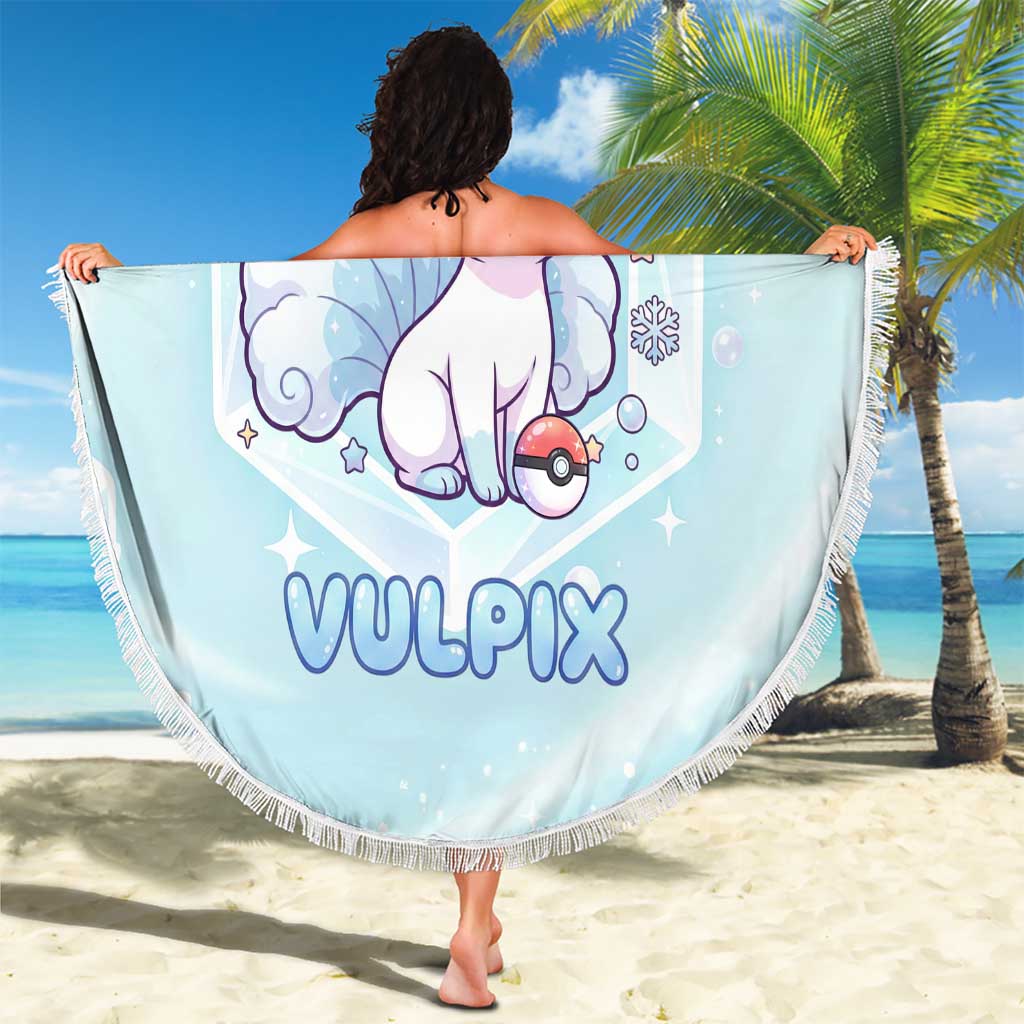 Vulpix Beach Blanket Frosted Pastel Ice Crystal Art