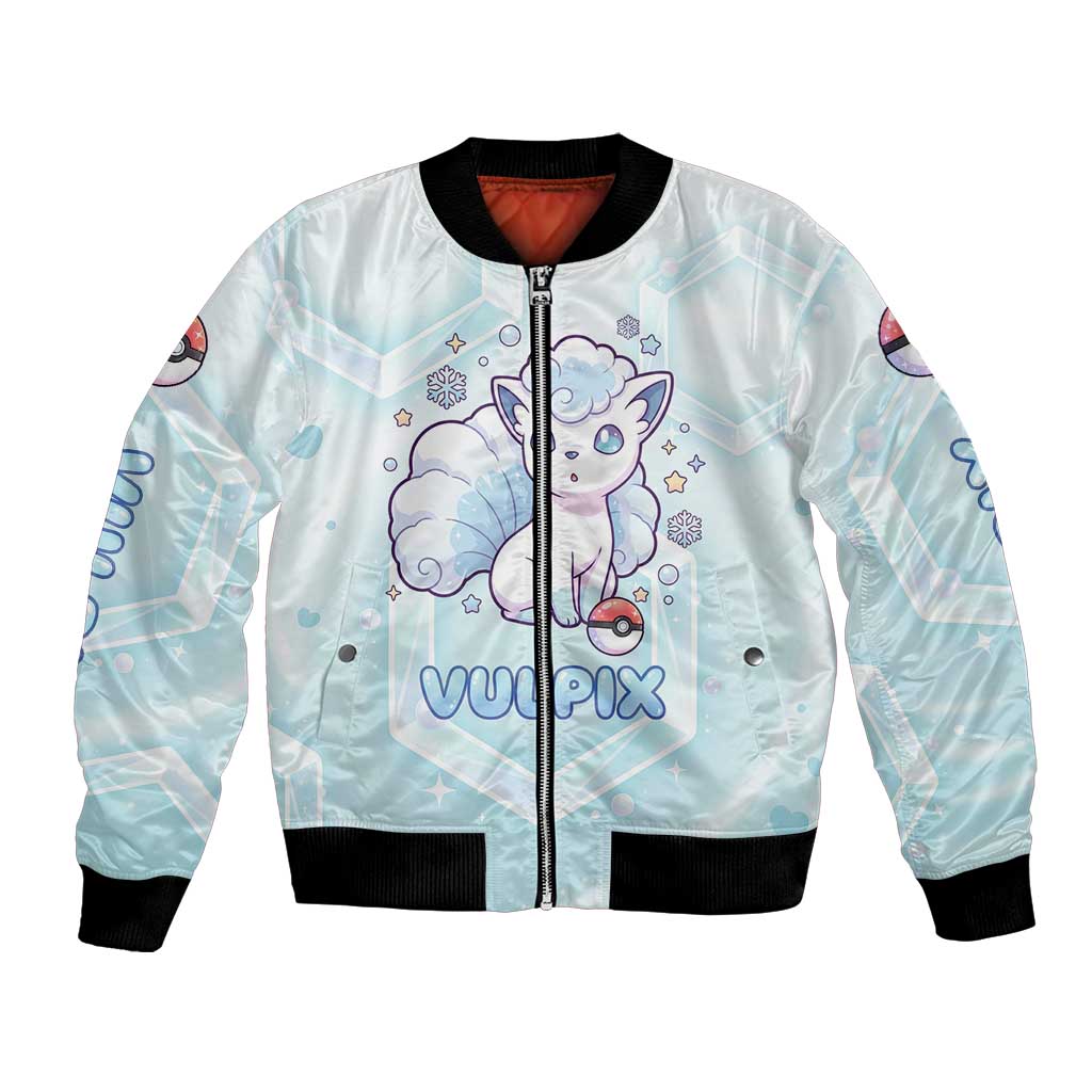 Vulpix Bomber Jacket Frosted Pastel Ice Crystal Art