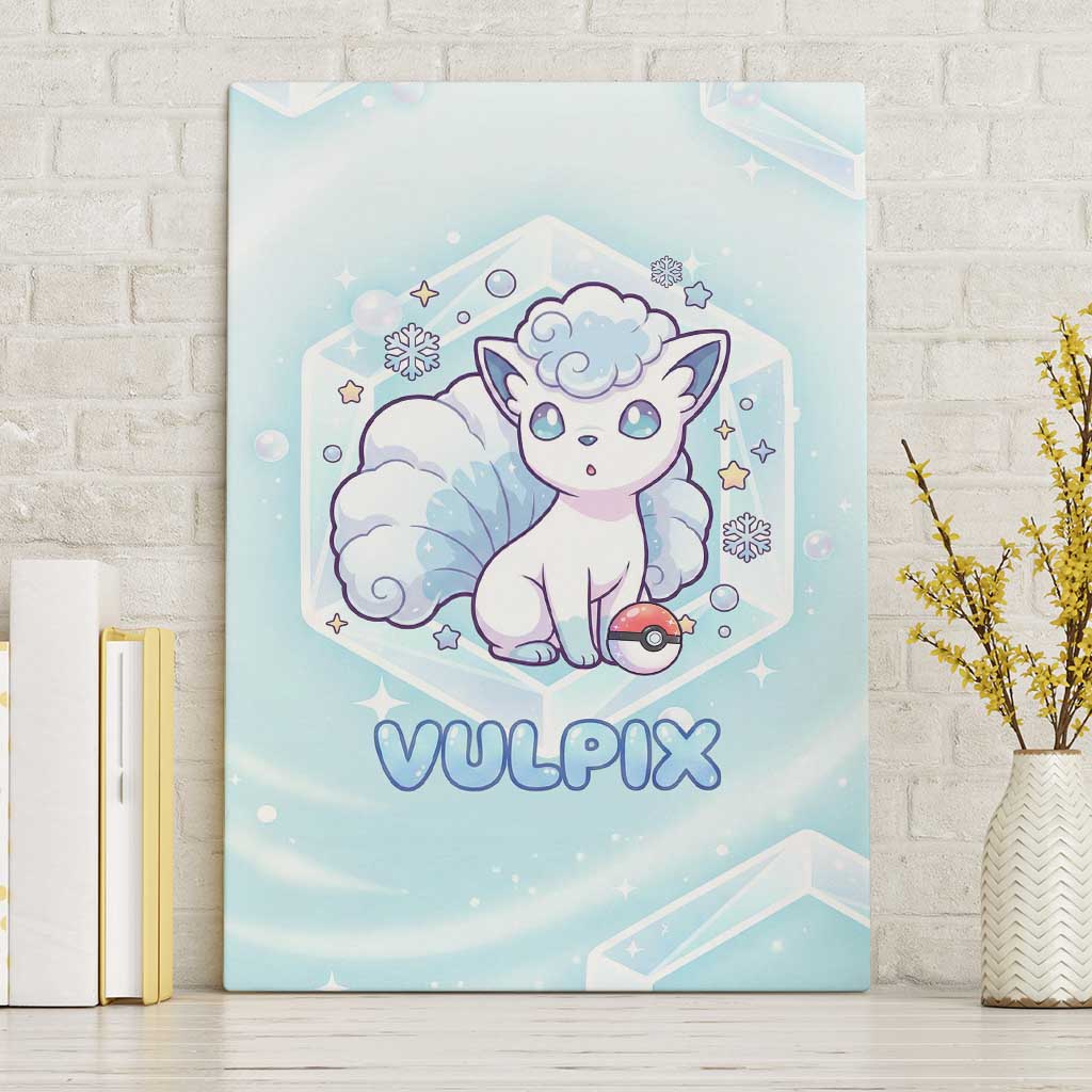 Vulpix Canvas Wall Art Frosted Pastel Ice Crystal Art