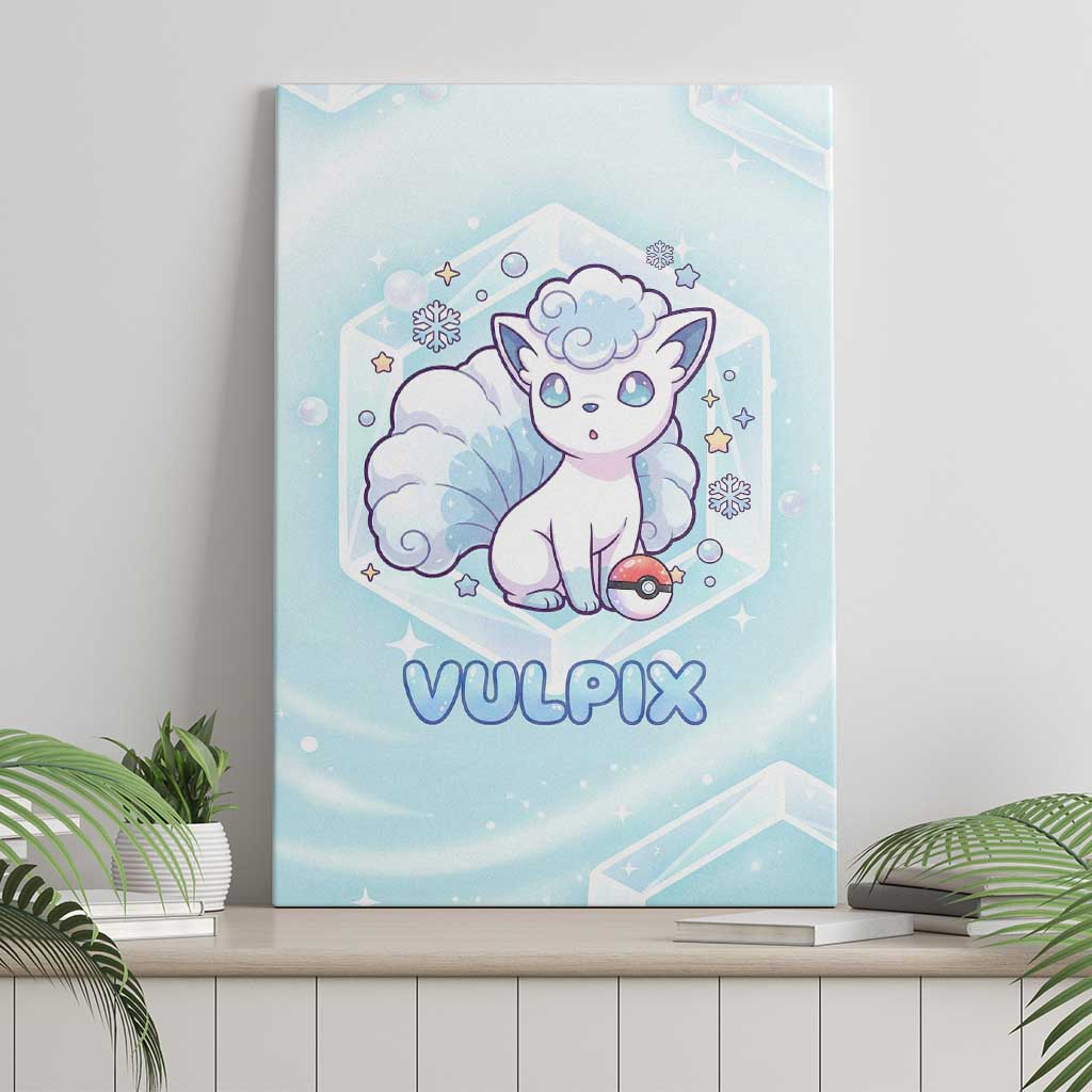 Vulpix Canvas Wall Art Frosted Pastel Ice Crystal Art
