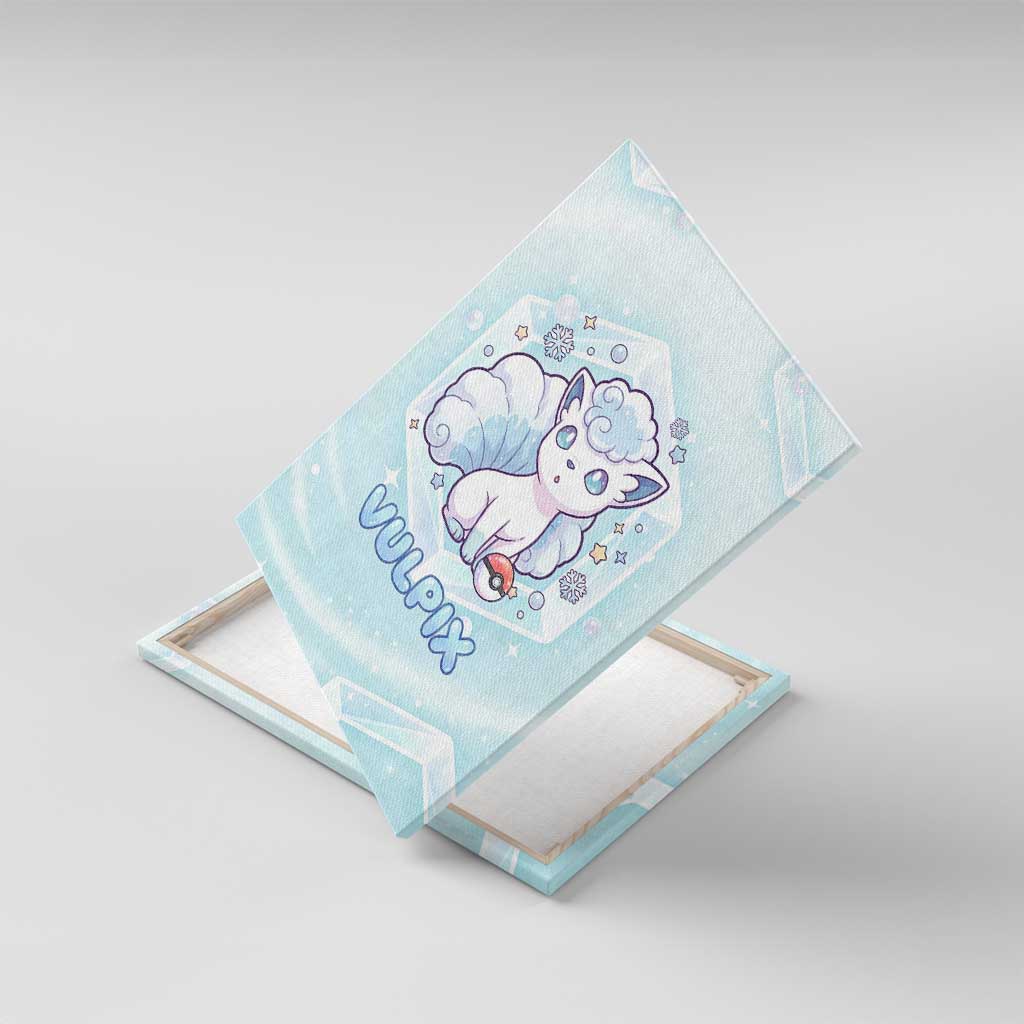 Vulpix Canvas Wall Art Frosted Pastel Ice Crystal Art