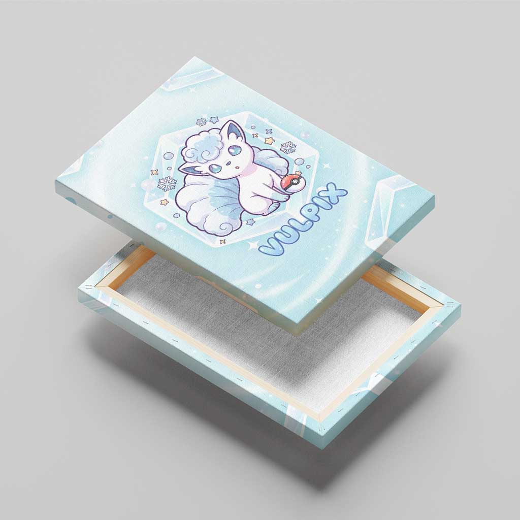 Vulpix Canvas Wall Art Frosted Pastel Ice Crystal Art