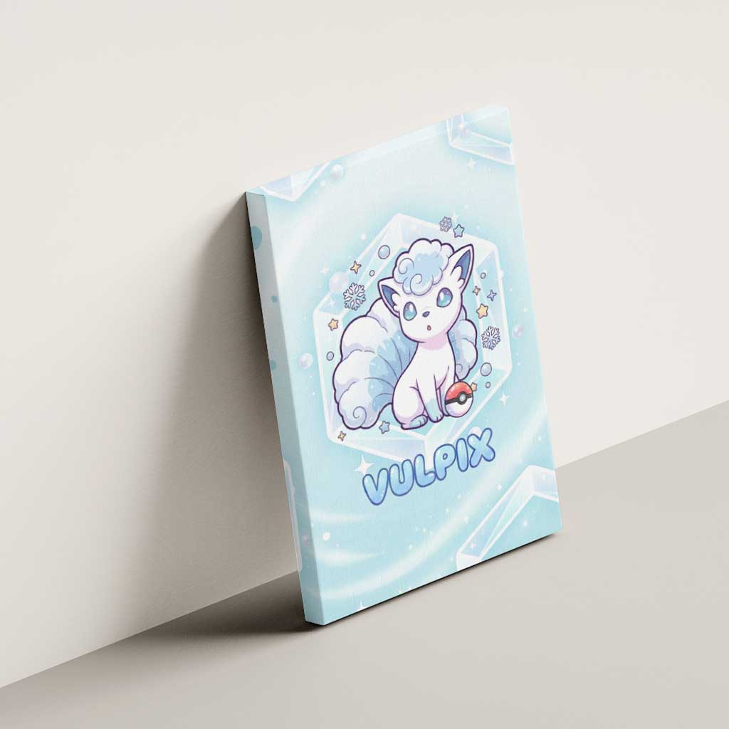 Vulpix Canvas Wall Art Frosted Pastel Ice Crystal Art