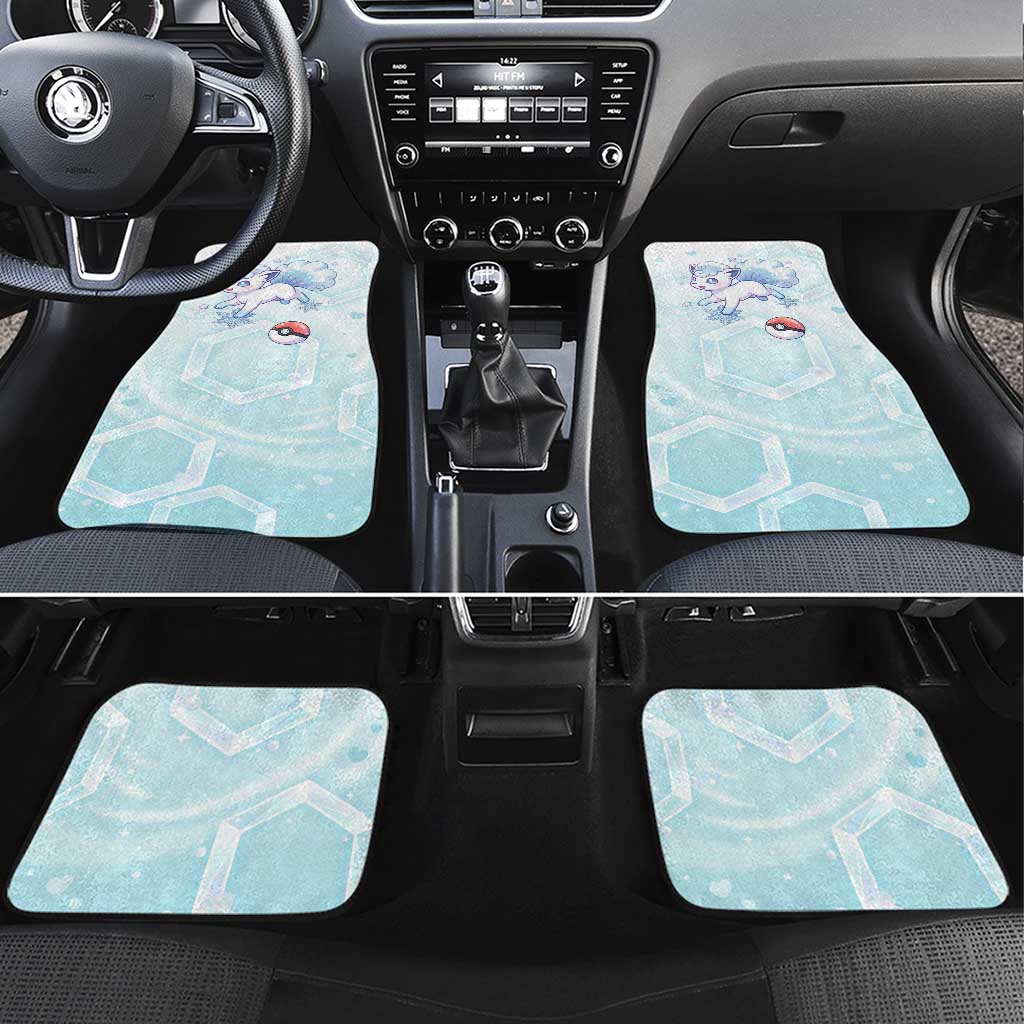 Vulpix Car Mats Frosted Pastel Ice Crystal Art