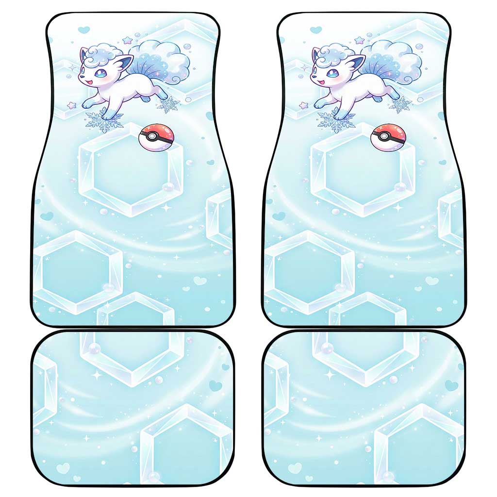 Vulpix Car Mats Frosted Pastel Ice Crystal Art