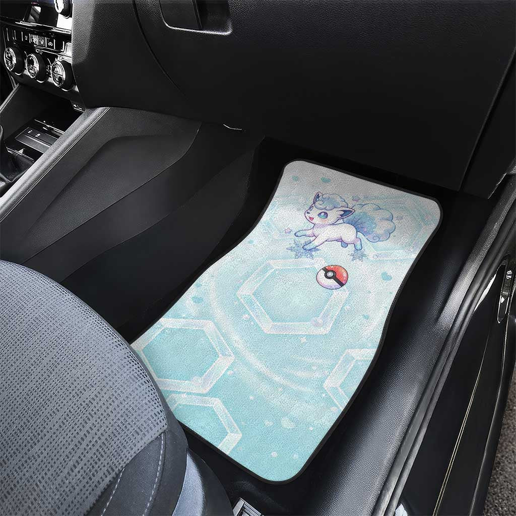 Vulpix Car Mats Frosted Pastel Ice Crystal Art