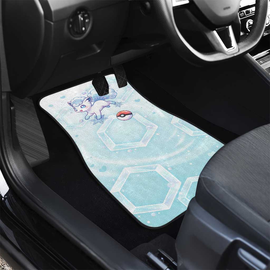 Vulpix Car Mats Frosted Pastel Ice Crystal Art