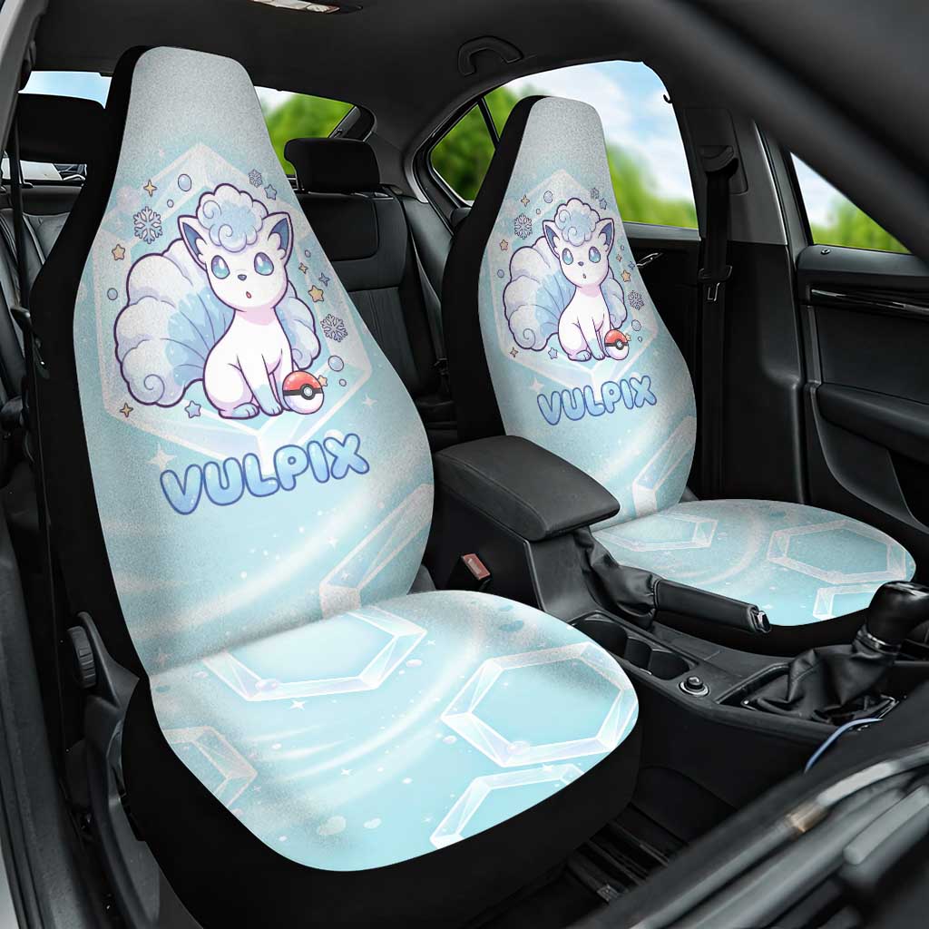 Vulpix Car Seat Cover Frosted Pastel Ice Crystal Art