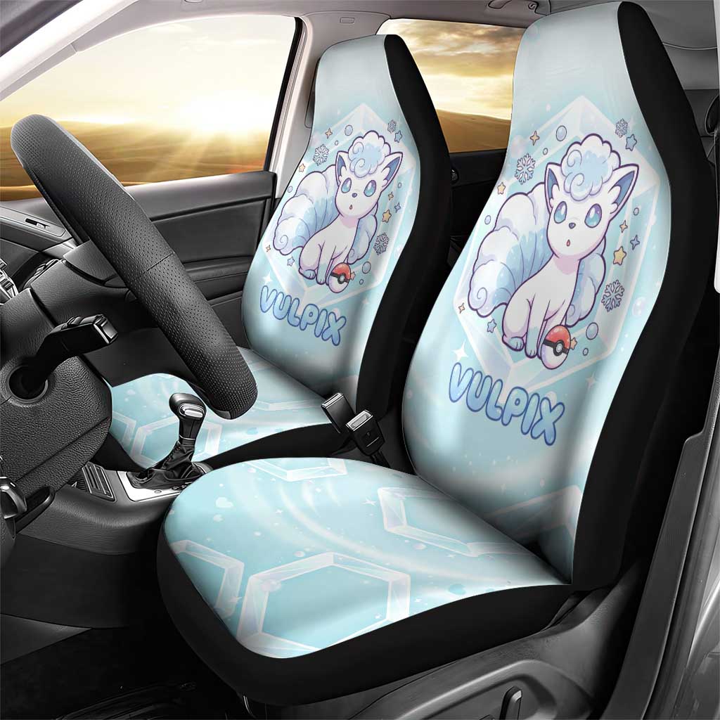 Vulpix Car Seat Cover Frosted Pastel Ice Crystal Art