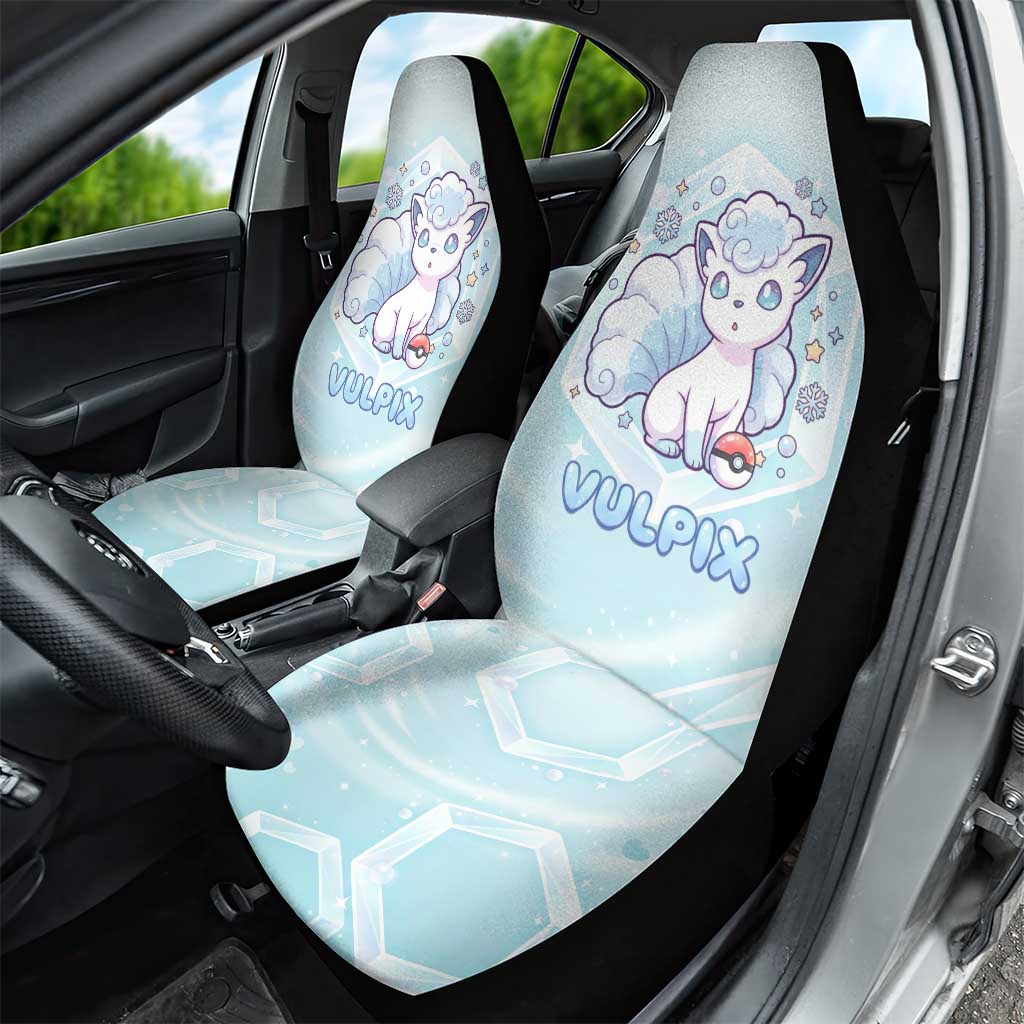 Vulpix Car Seat Cover Frosted Pastel Ice Crystal Art